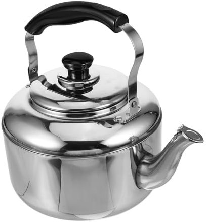 SHOWERORO Bollitore in Acciaio Inox 304 Pentola Per L'acqua Sul Fornello Teiere Da Campeggio Bollitori Fischianti Sul Piano Cottura Bollitore Per Il Tè Vintage ▾ Silver Acciaio Inossidabile