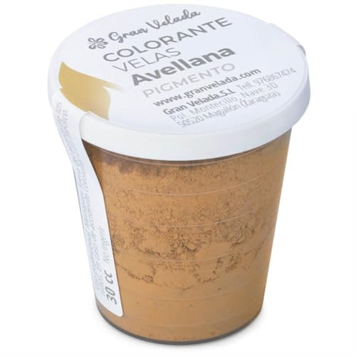 Gran Velada - Colorante en Polvo Avellana para Velas 30 cc | Uso Artesanal | Pigmento en Polvo para Velas | Variedad de colores