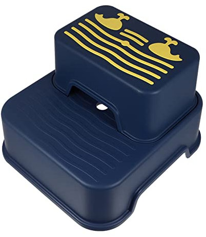 MOBUTOFU Kindertritthocker mit Glatten Kanten für Waschbecken 2-stufigen Rutschfester aus Pp und TPE und Toilettentraining im Kinderzimmer
