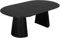 MR. DEKO® Dining Ausziehtisch Andria Black Oak oval 210 x 120 cm | Design Esstisch in Lamellenoptik | dunkle Eiche | ovaler Esstisch für 6 Personen | Küchentisch | Holztisch in Schwarz