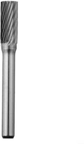 Lima giratoria de carburo de tungsteno, cabezal de molienda de acero de tungsteno de 6 a 16 mm, lima giratoria de carburo de una sola ranura, para acabado de metal, canales de impulsor biselados,