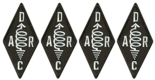 4er Set - Deutscher Amateur Radio Club - Diamant - Aufnäher - Bestickter Patch / Abzeichen / Emblem