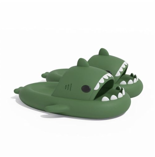 corimori Hai Badeschuhe, Haifisch Badeschlappen rutschfest, schnell trocknend, bequem mit Haifisch-Design (Gr. 34–43)