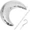 BESPORTBLE Silver Moon Pendant Hanging Disco Ball Decoration for Parties Weddings and Home Decor Mirror Finish Moon Wall Ornament Adjustable String