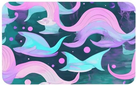 kurue Meerjungfrau Pastell Rosa Aqua Print Kieselgur Badematte Große rutschfeste Duschmatte mit Schnell Trocknender Badezimmer Bodenmatte