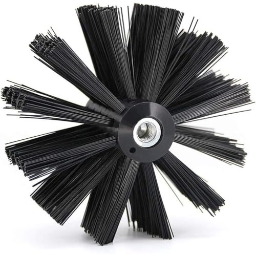 4 Inch Flexible Chimney Sweep Brush Head - Fireplace & Stove Flue Cleaner Replacement | Compatible with Wood Burners, Vents & Ducts