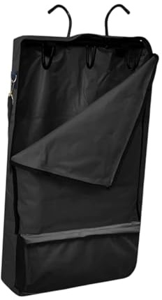 KiBcsLic Trensentasche Pferde Bridle Bag Aufbewahrungsbeutel Halfter Haken Tragetasche Wasserdichtes Kratzfestes Polyester für Ausrüstung Stallanhänger Freunde, Schwarz