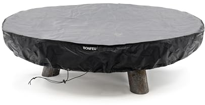 BonFeu Housse de protection ronde pour fire pit 80 cm – Housse de protection robuste et imperméable / Bâche de protection – Couverture résistante aux UV pour foyers extérieurs
