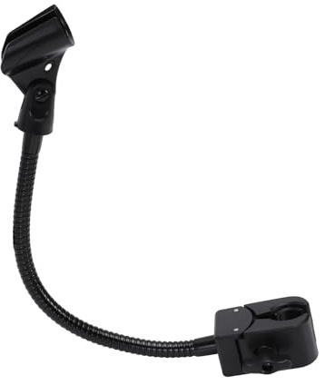 summina Flexible Gooseneck Microphone Stand, Adjustable Metal Mic Holder | 315mm, Heavy Duty Clamp, Tool-Free Clip-on Mount for 25-33mm Mics, Podcast, Streaming, Gaming, Singing