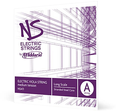 D'Addario NS411 Elektrik-Viola Einzelsaite 'A' mehrfach verdrillter Stahlkern Medium