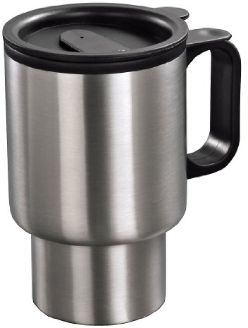 Xavax Isolierbecher (Coffee-to-go, Heiß-/Kalt-Getränke, 350 ml, Auto) silber