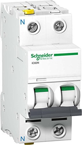 Schneider A9F03616 - Interruttore di circuito iC60N, 1P+N, 16A, B, colore: Bianco