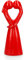 Afrikanische Deko Figur Kuss der Liebenden (FairTrade) Skulptur aus Speckstein, rot, 20 cm - Valentinstagsgeschenk