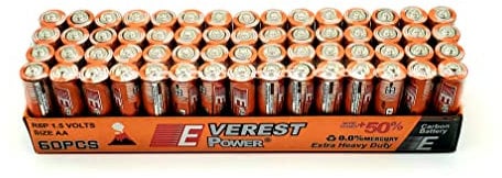 100 AA Batteries Extra Heavy Duty 1.5v. 100 Pack Wholesale Bulk Lot New Fresh