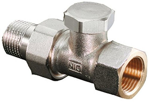 Oventrop HK-Verschraubung Combi 4 PN 10, Rotguss/Messing vernickelt, Durchgang, DN 15, 1/2