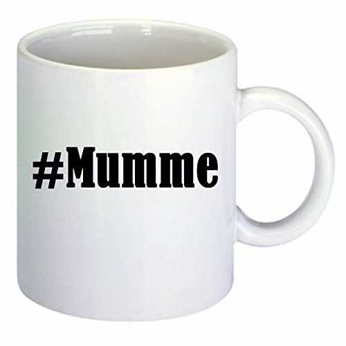 Kaffeetasse #Mumme Hashtag Raute Keramik Höhe 9,5cm ? 8cm in Weiß