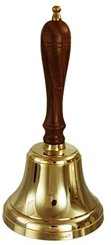 Buckingham massiv Hand Bell, Abendessen Bell Empfang, Bell, Schule Bell, Letzte Bestellung Bell, Bibliothek Bell, Kneipe Bell – 13 cm, Messing