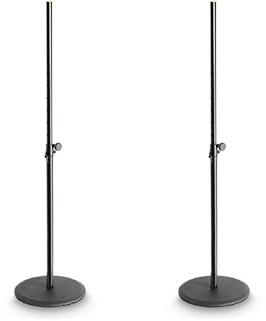 2x Gravity Black Speaker Stand with Round Base SSP WB SET 1 DJ DISCO PA