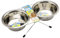 Munch & Crunch Double Diner Dog Bowls - Pet Station | 2x 700ml Bowls with Stand