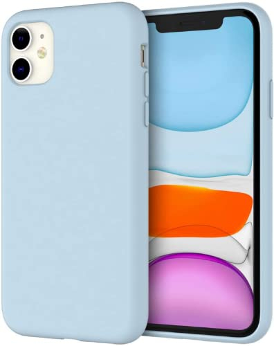 JETech Silicone Hülle für iPhone 11 (2019) 6,1-Zoll, seidigem Ganzkörper-Schutzhülle Case Cover, mit weichem Mikrofaser-Innenfutter stoßfestes Abdeckung (Hellblau)