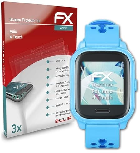 atFoliX Schutzfolie kompatibel mit Anio 4 Touch Folie, ultraklare und flexible FX Displayschutzfolie (3X)