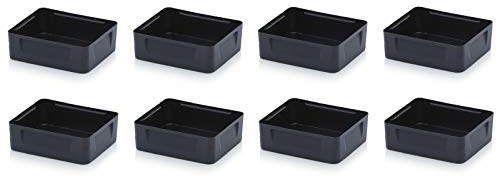 Einsatzkästen 8er Set 5cm Höhe für Auer Eurobehälter 60x40 * Einsatz Kästen Einsätze schwarz