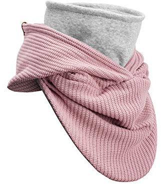 Manufaktur13 Hooded Loop - Kapuzen Schal, Loop aus hochwertigem Rosa Strickstoff & Alpenfleece, Scarf mit Waffle Knit Muster (M13) (Rosé)