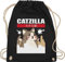 Shirtracer Turnbeutel Rucksack - Anime Geschenke - Catzilla - Big Cat - Unisize - Schwarz