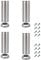 Nuzamas Lot de 4 pieds de meubles réglables en acier inoxydable haute résistance de 25 cm de long pour meuble TV, canapé