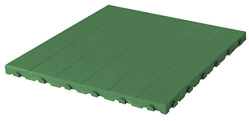 Piastrella in Plastica da Esterno e Giardino 60 x 60 cm Piena. Confezione da 4 pezzi equivalente a 1,5 m2. colore verde
