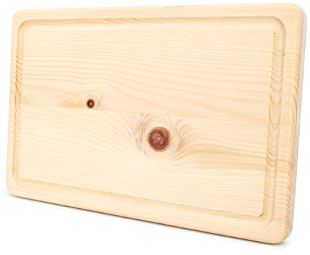 Zirbenjausenbrett Naturbelassen 32x21cm mit Saftrille