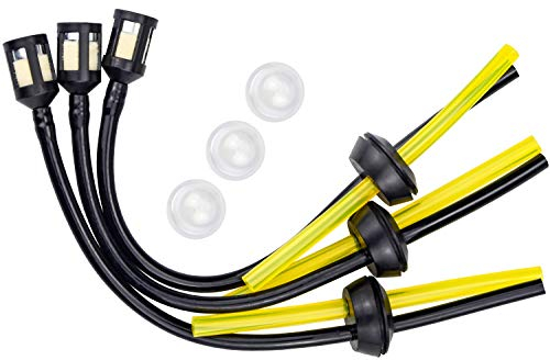 3 Universal Benzinfilter kit Benzinschlauch Benzinzufuhr für Freischneider Motorsense Trimmer Mower Heckenschere Hochentaster Dichtung Gummiring Ölblasen Dichtungsrohr