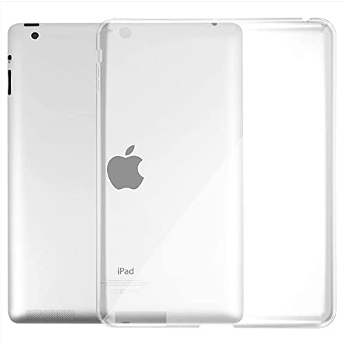 Asgens Schutzhülle kompatibel mit iPad 2./3./4. Generation 9,7 Zoll, transparent, dünn, weiches Silikon, TPU, Tablet, Schutzhülle für Apple iPad 2 3 4, 9,7 Zoll 2011/2012 (altes Modell)