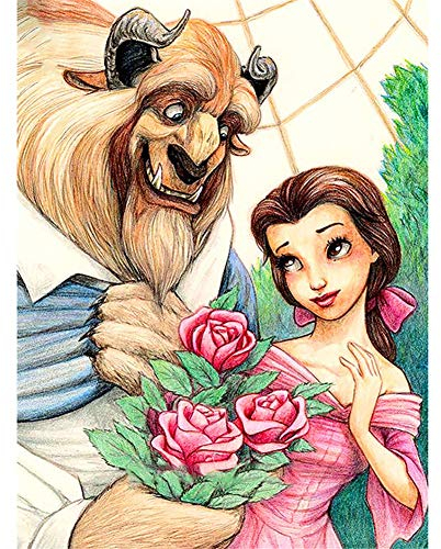 5D Diamantmalerei Kits Große Größe Bilder Beast Love Beauty Erwachsene Kinder Bunt Kristall Diamant Bilder Handarbeit Stickerei Diamond Painting Kreuzstich Art Wohnkultur 30x40cm G2662
