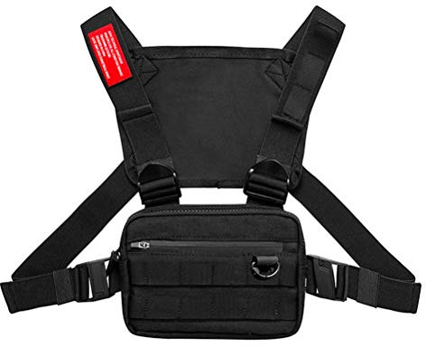 KKPLZZ Mode Brust Rig Taschen Outdoor Streetwear Strap Weste Brusttaschen Frontpack Männer Womensport Brusttasche