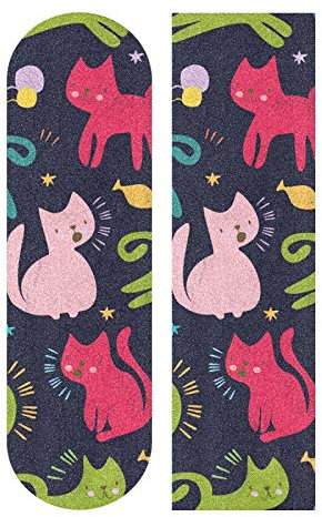 Mnsruu Skateboard Griptape Cat Longboards Griptape Schleifpapier für Rollerboard