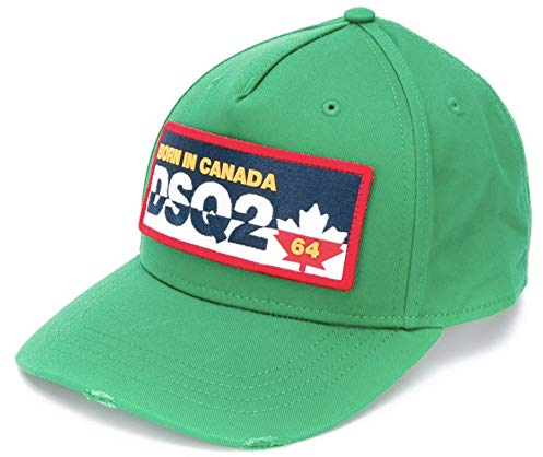 DSQUARED2 Leaf Brotherhood Patch Logo Embroidered Baseball Cap Kappe Basebalkappe Hat
