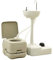 Tidyard Set WC Portatile da Campeggio e Lavandino con Supporto Grigio,Tavandino e WC Portatili da Campeggio