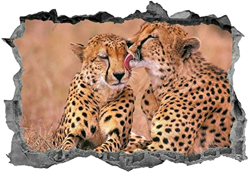 Wandtattoo Gepard, Wandtattoo Gepard, Tiere, Safari, Wandkunst, Wandbild