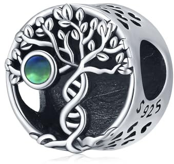 Damen Charm Anhänger Lebensbaum 925 Sterling Silber Baum des Lebens Bead Charm Kompatibel für Pandora Europäisch Armband Schmuck Geschenk für Frauen Mädchen