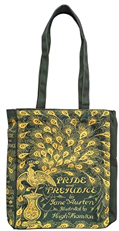 Stolz und Vorurteil Tragetasche, Buchliebhaber, Geschenkbuch, Geschenk für sie, Jane Austen, Valentinstagsgeschenk ASVP Shop, grün