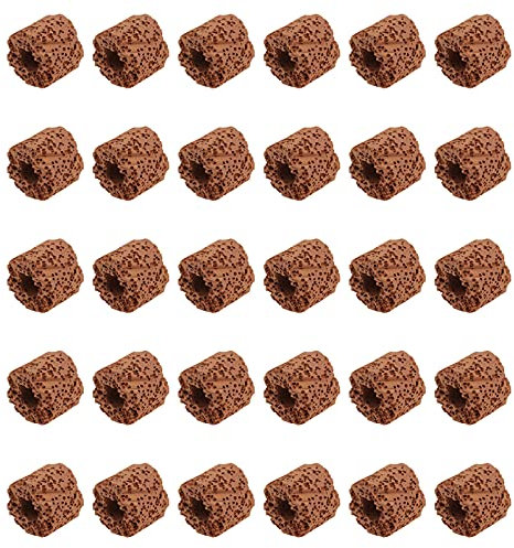 UKCOCO 30St Aquatischer Pflanzring Aquatische unterstützt Keramik Fisch Filter Ring Wasserpflanzen Fixierring Aquarienpflanzen Gewichtsring Werkzeug einfach Halterung Support-Tool Anlage