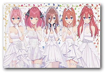 2022 New Anime The Quintessential Quintuplets Poster Painting Canvas Wall Art Living Room 12x18inch(30x45cm)
