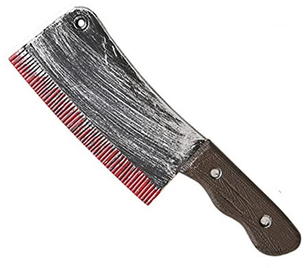 Proumhang 1 Stück Blutige Halloween-Waffen Machete,Messer,Axt,Spalter und Sichel Halloween-Requisiten Party-Deko-Set für Halloween-Dekoration,Spukhäuser und klobige Kostüme,Stil 4