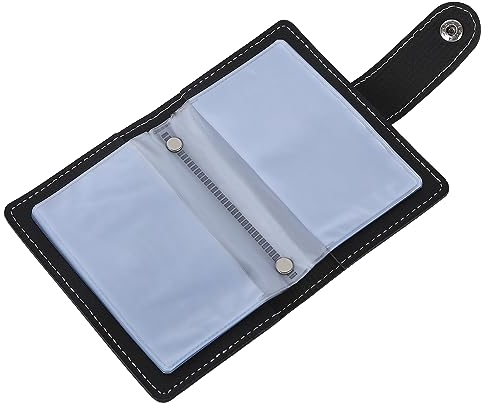 Porte Carte de Crédit pour Femmes Homme, Porte Cartes de Visite PU Cuir Portefeuille de Protection 24 Fentes pour Protéger Les Cartes Bancaires, Les Cartes D'identité, Les Cartes de Crédit (Noir)