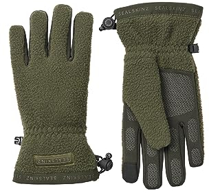 SEALSKINZ Hoveton Wasserdichter Handschuh aus Sherpa-Fleece, Olivgrün, M