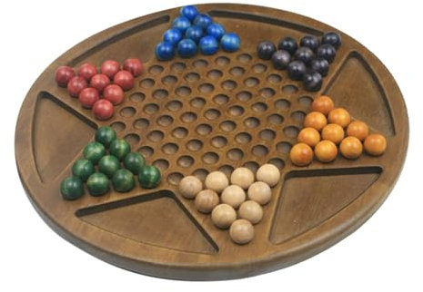 Collections de jeux de société familiaux de dames chinoises en bois pour les 6 ans et plus, 6 billes de couleur
