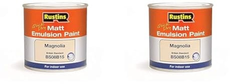 RUSTINS Matt Emulsion Paint Magnolia 500ml (Pack of 2)