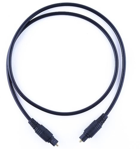 REY Cable Fibra Óptica TosLink Audio Digital, 1M, DVD TDT