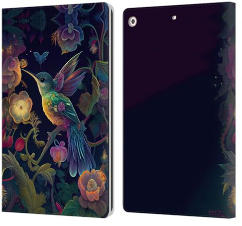 Head Case Designs Offizielle JK Stewart Kolibrì Grafiken Leder Brieftaschen Handyhülle Hülle Huelle kompatibel mit Apple iPad 10.2 2019/2020/2021